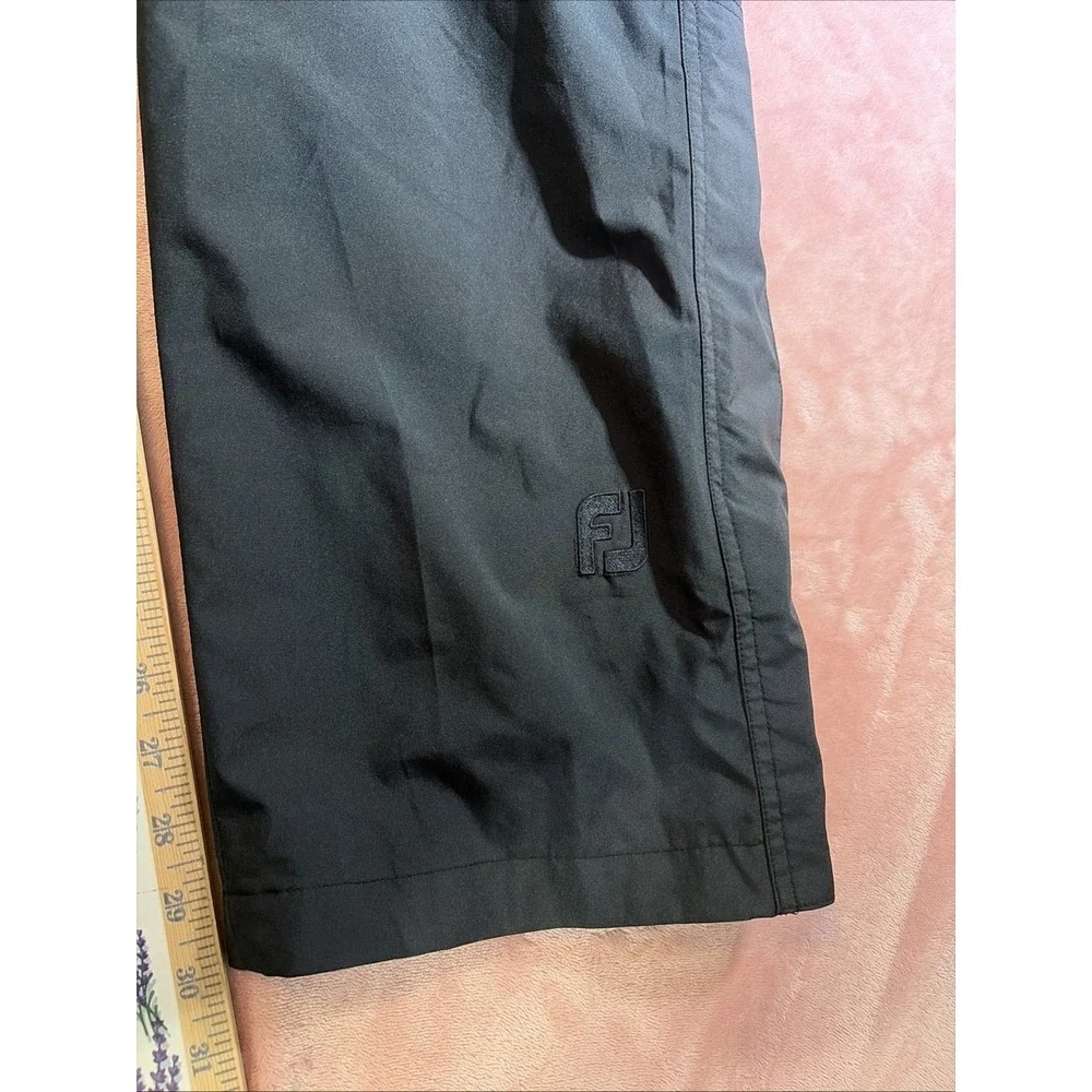 FootJoy DryJoys Golf Rain Pants Men Medium Black Waterproof Windbreaker Trousers